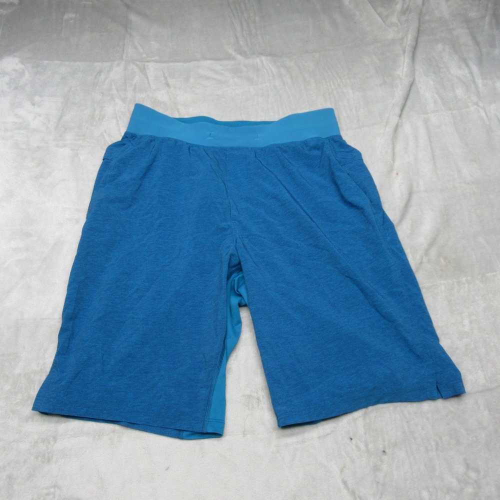 Lululemon T.H.E. Short Mens Small Blue Athletic Elastic Waist Stretch Drawstring